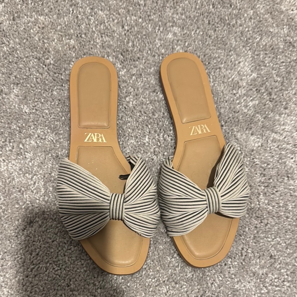 Zara Black and Tan Sandals with Minimalist Design